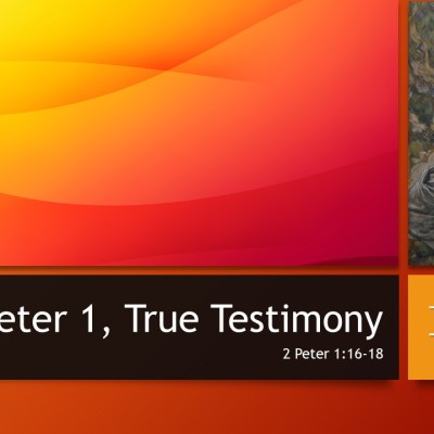 2 Peter 1, True Testimony